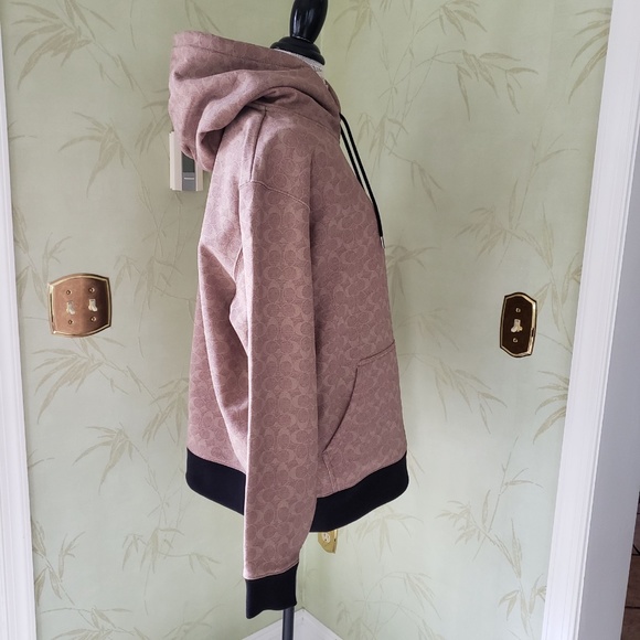 COACH SIGNATURE REXY HOODIE:NWT KHAKI MEDIUM CF608 - Picture 7 of 13